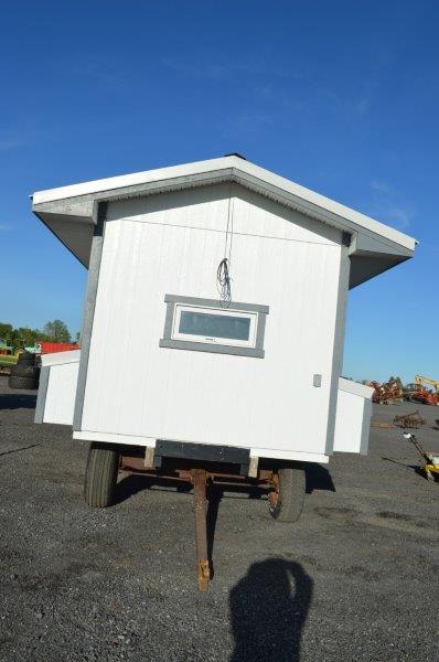 8'x16' mobile chicken coop w/ 26 roosting boxes, fully insulated, wired for 120 or 12 volt lighting,