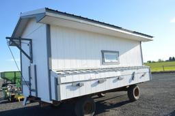 8'x16' mobile chicken coop w/ 26 roosting boxes, fully insulated, wired for 120 or 12 volt lighting,