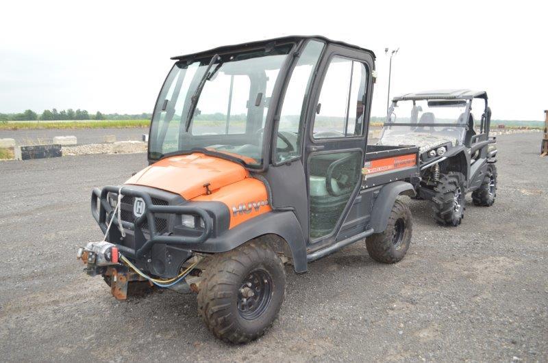 Husqvarna HUV 4421D w/ 630 hrs, AWD, winch, power dump, diesel, hitch, cab w/ heat