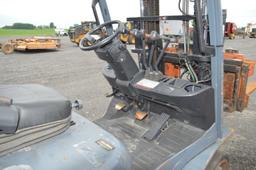 '10 Toyota 8FGCV25 forklift w/ 16,318 hrs, 48" forks, weight scales, (selling w/ no tank)