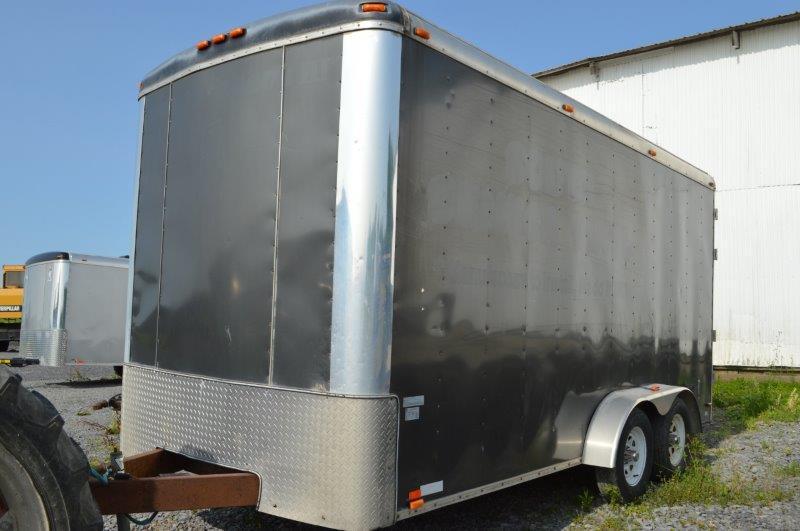 '12 Atlas 7'x16' enclosed trailer w/ tandems, 7,000# GVWR, vin# 5HCKC1622CE025337 (title)