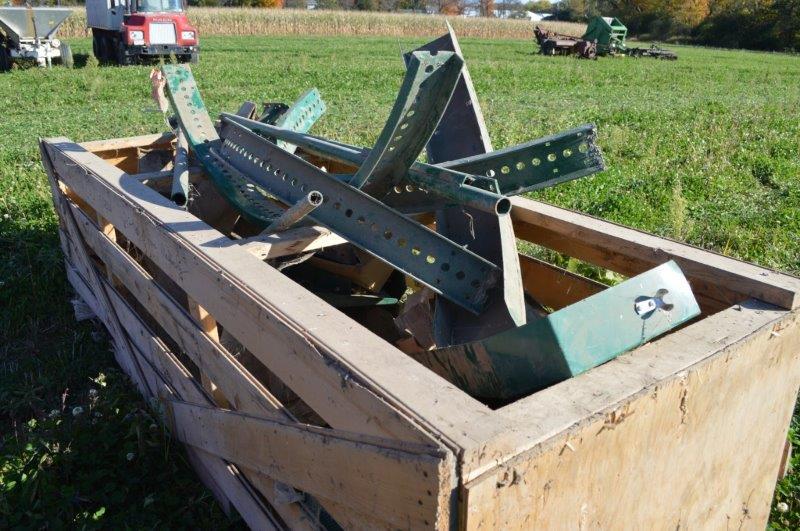 Crate of Val Metal Silo unloader parts