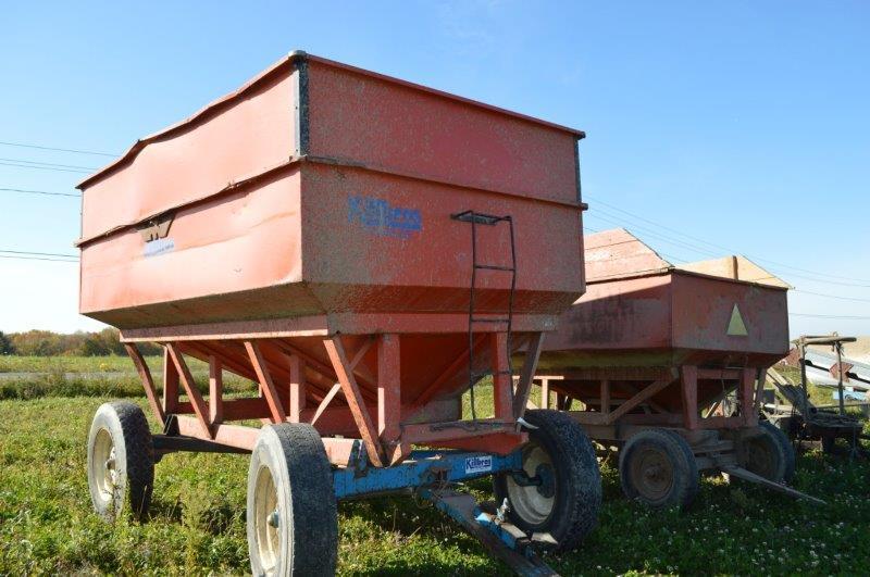 Killbros 385 bu gravity wagon w/ bin extensions on Killbros #280 12 ton running gear