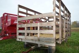 Wooden hay wagon on Electric 5025 12,000# running gear