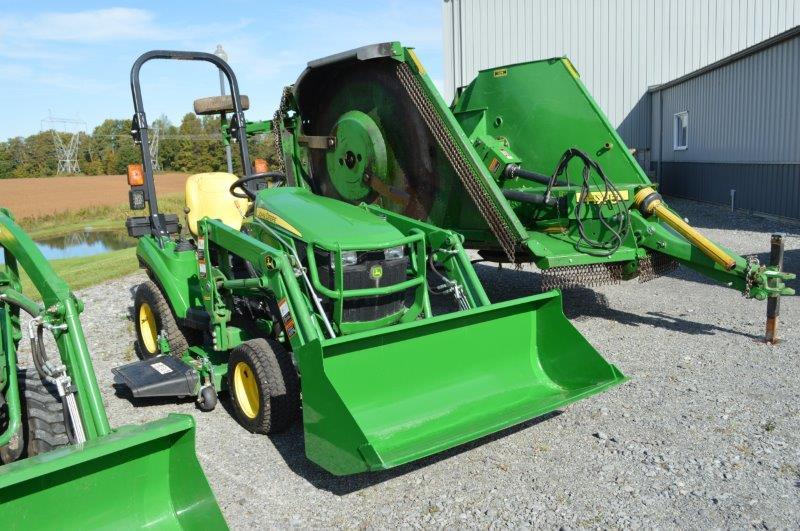 '16 JD 1023E w/ JD H120 loader, 345 hrs, 4wd, 54'' deck, hydro