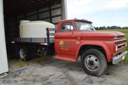 '66 Chevy 60 6 wheeler truck w/ 1000 gal poly tank & pump, gas