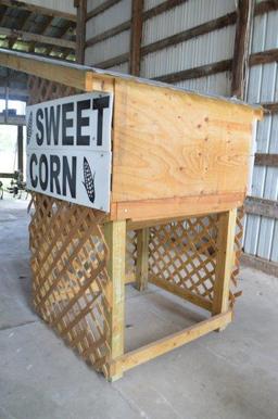 Small sweet corn stand