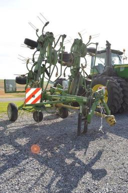 '14 Krone KWT8.82/8 tedder, 29' working width, serial# 898744