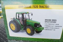 Collectors Edition JD 7520 tractor, die-cast metal replica, 1/16 scale new in box