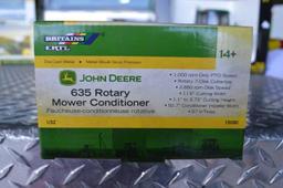 JD 635 rotary mower conditioners, die-cast metal replica, new in box