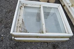 2- 41''x41'' wood frame windows