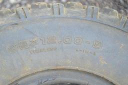 Set of 25x12.00-9 4-wheeler tires