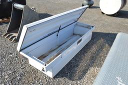 White metal truck tool box
