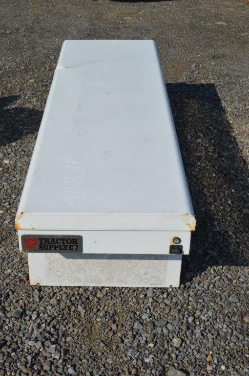 White metal truck tool box