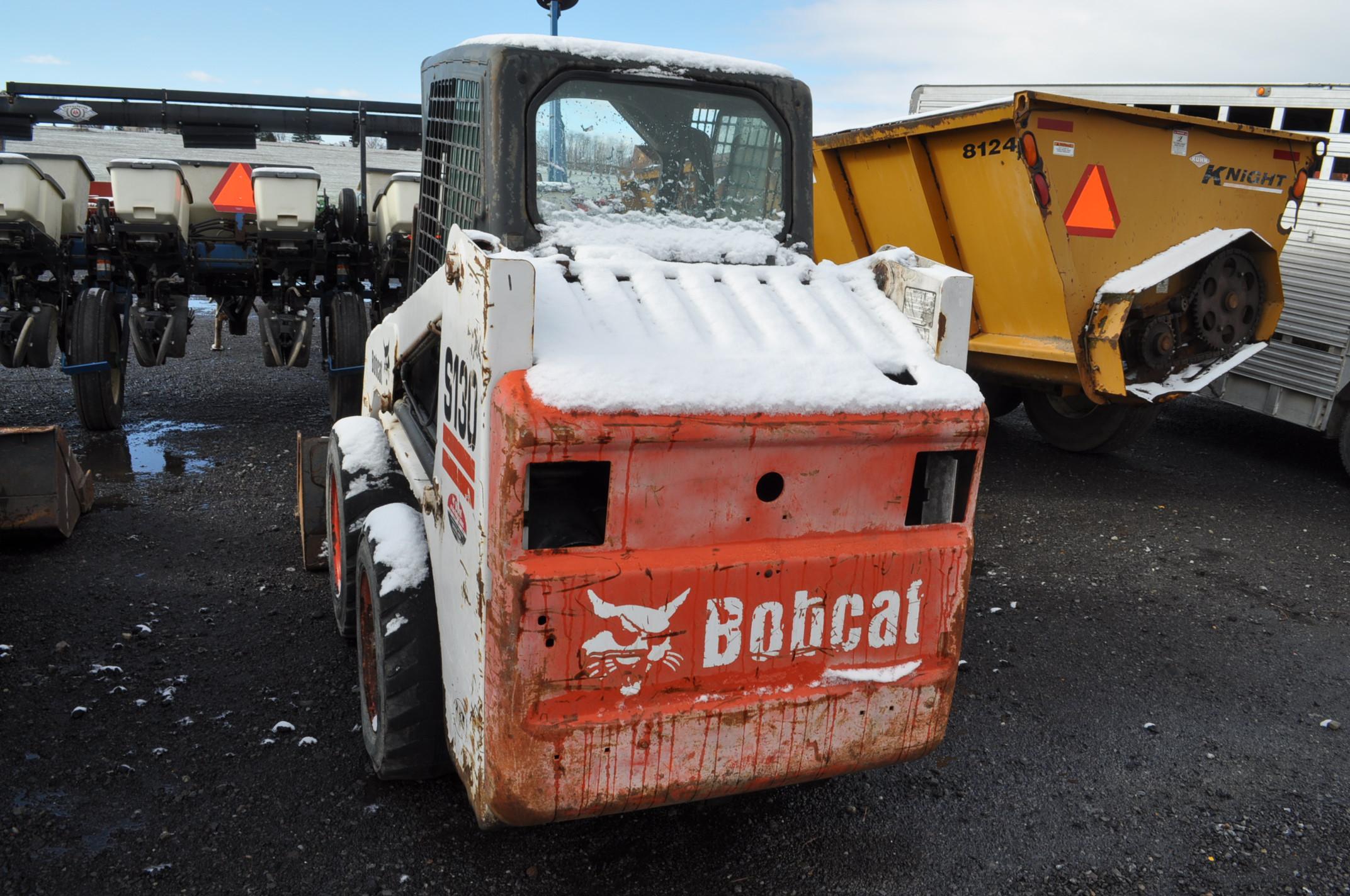 Bobcat S130 skid loader, 5,286hrs, 5' material bucket