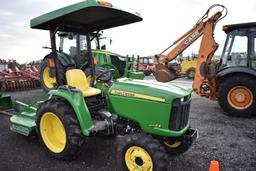 '16 JD 3025E w/ 57hrs, hydro, 4wd, open station w/ canopy, 540pto, 3pt w/ top link