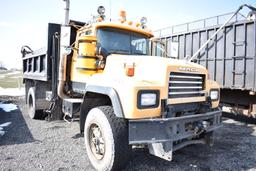 '99 Mack RD600 dump truck w/ E7-300 Mack engine, Allison automatic trans, single axle, 12' dump box