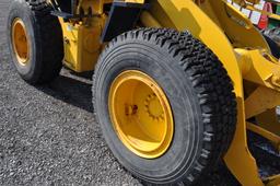 Komatsu WA120 wheel loader w/ 25802hrs, hyd quick att w/ 7' material bucket, 17.5R25 rubber, Cummins