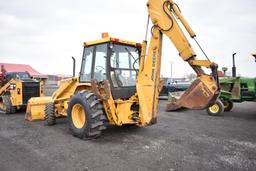 JD 410C backhoe w/ 3293hrs, 4wd, 24" digging bucket, outriggers, extendahoe, 21L-24 rear rubber , ne