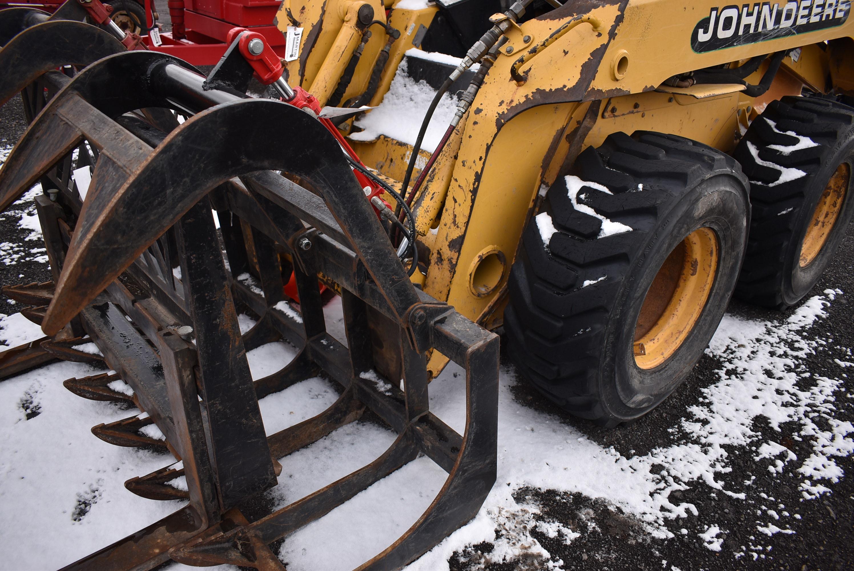 skid mount heavy duty grapple bucket