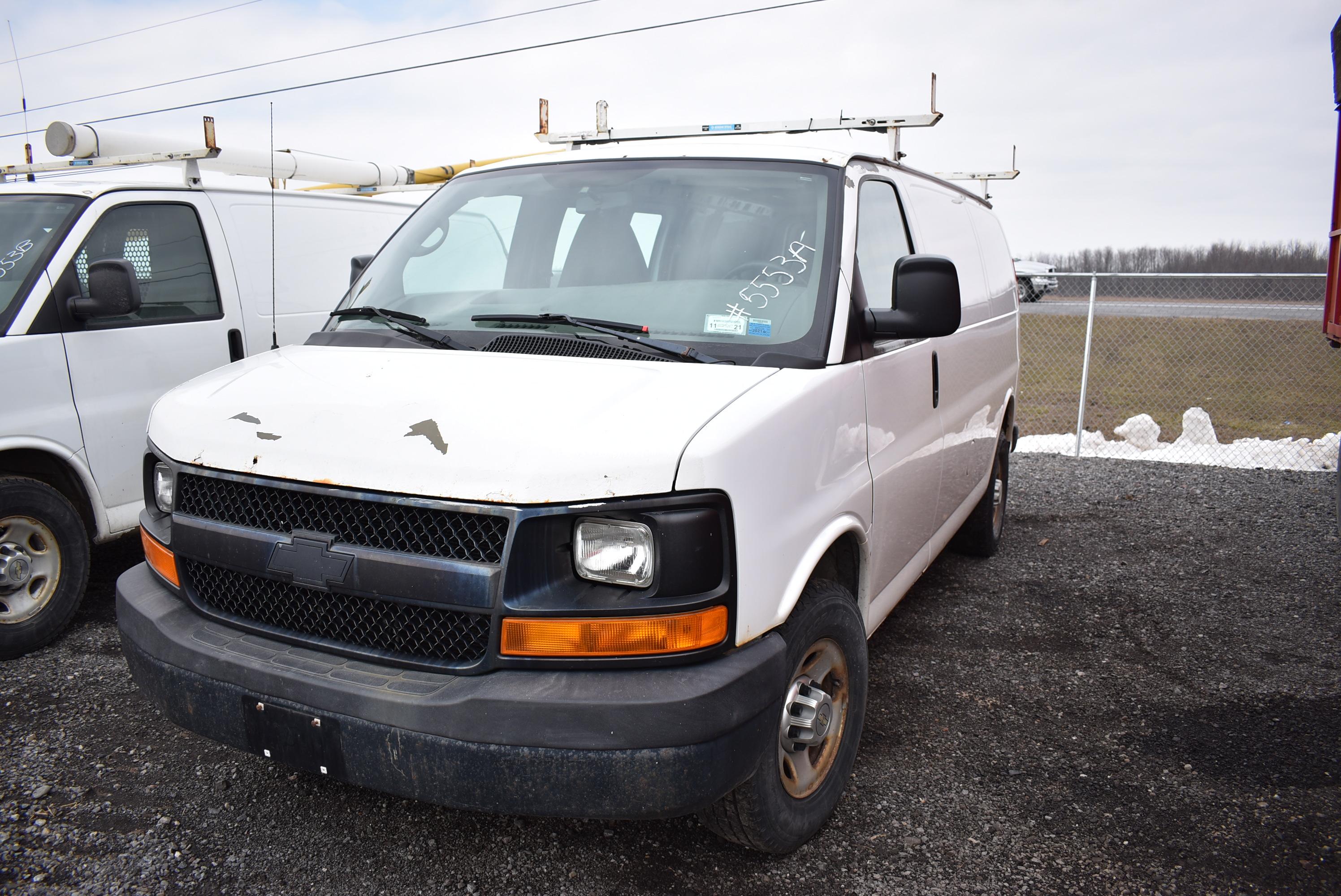 '10 Chevy 3500 Express van w/  163,207 mi, 6spd automatic trans, VIN# 1GC2GTAGXA1113192 (title)