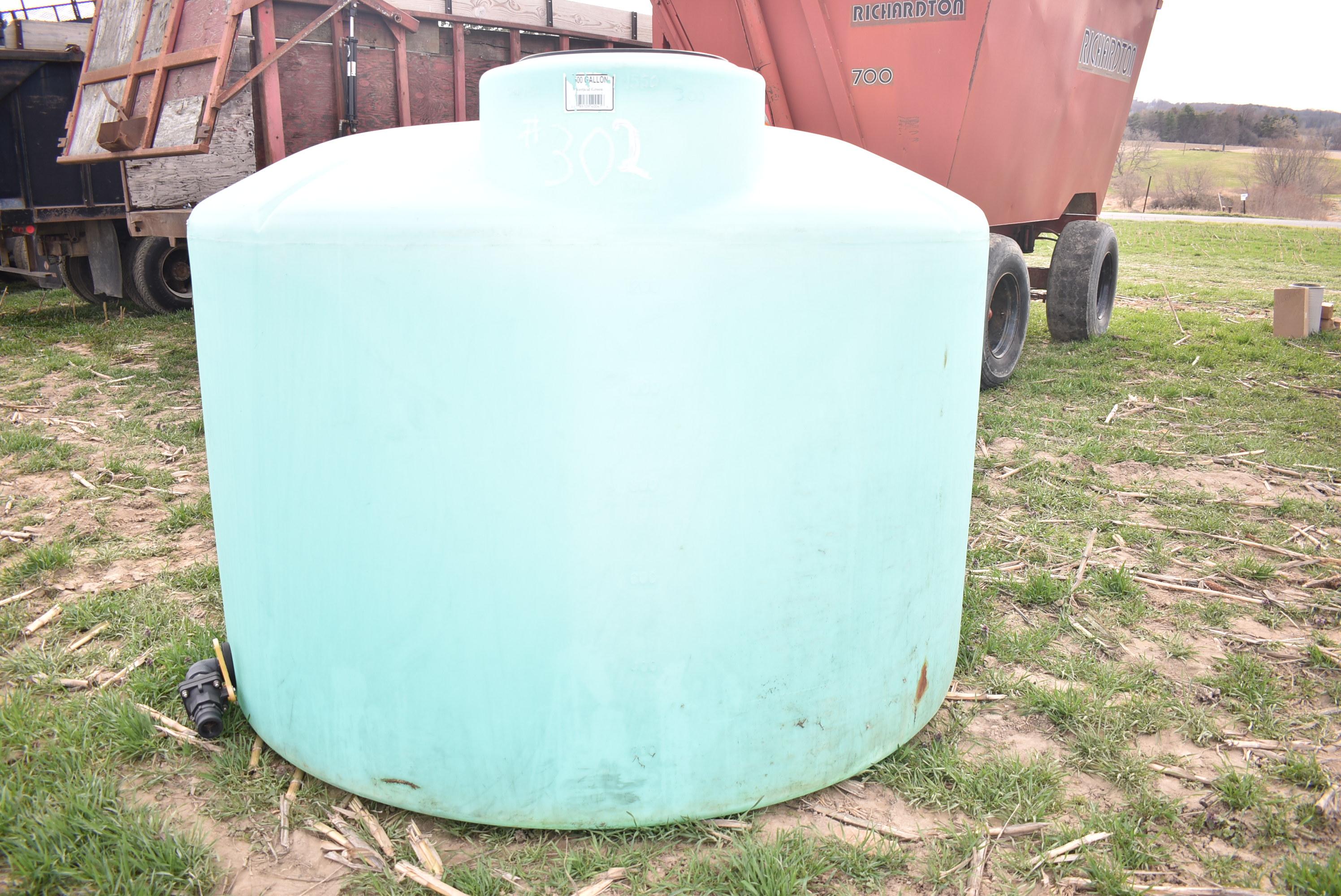 1500gal vertical round water tank