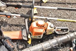 Lot of 5- Stihl weedeaters & Stihl chainsaw & 2 Stihl leaf blowers