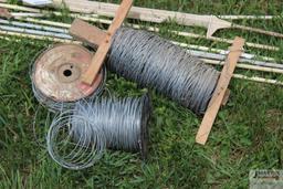 Lot of fence wire/stakes