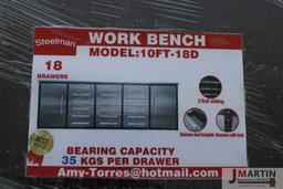 Steelman 10' 18 drawer work bench