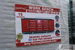 Steelman 10' 15 drawer work bench