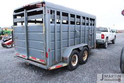 2001 CornPro 16' stock trailer