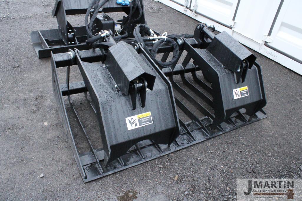 Skid mount 72'' grapple bucket