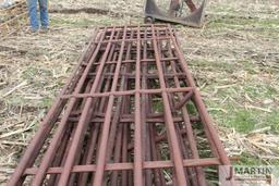 Lot of 6 large 16' cattle gates