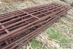 Lot of 6 large 16' cattle gates