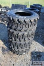 Set of 4-12-16.5NHS skid loader tires