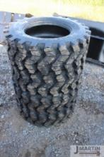 Set of 4-Forerunner 10-16.5NHS skid loader tires