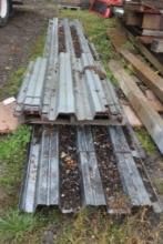 Lot of metal suspended floor concrete forms