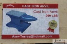 Unused 200# cast iron anvil
