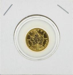 1999 Canada Maple 1/10 oz Fine 9999 Gold Coin