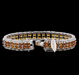 Crayola 12.16 ctw Citrine Bracelet - .925 Silver