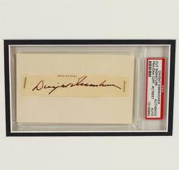 Dwight D. Eisenhower Signed Cut Display PSA Certified