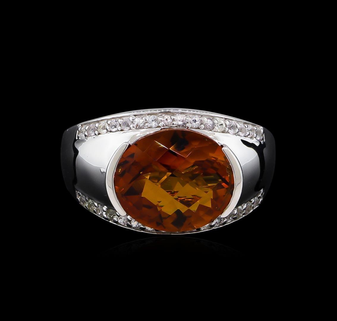 Crayola 3.95 ctw Citrine and White Sapphire Ring - .925 Silver