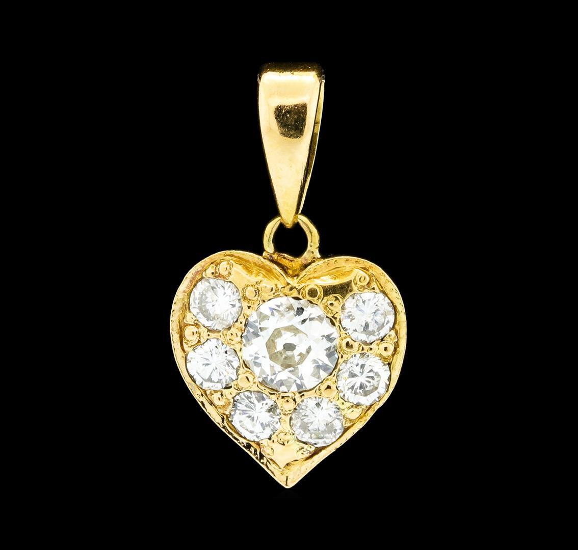 0.94 ctw Diamond Pendant - 18KT Yellow Gold