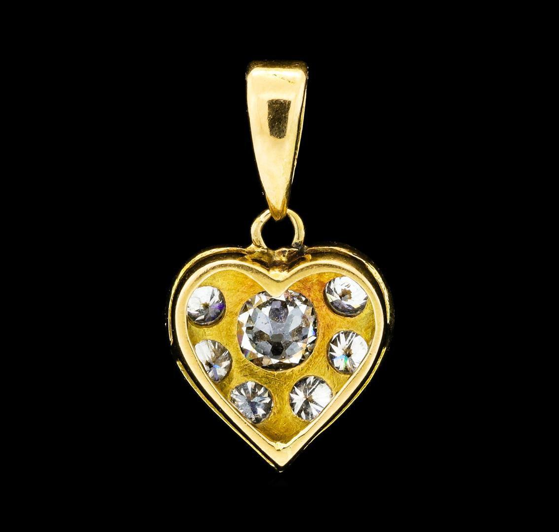 0.94 ctw Diamond Pendant - 18KT Yellow Gold