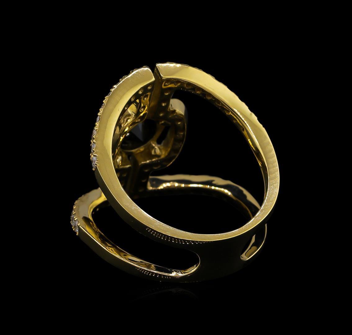 2.40 ctw Black Diamond Ring - 14KT Yellow Gold