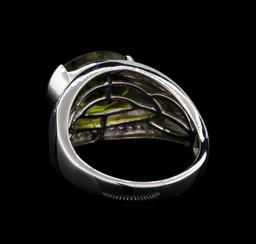 Crayola 3.95 ctw Peridot and White Sapphire Ring - .925 Silver