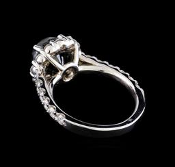 4.78 ctw Black Diamond Ring - 14KT White Gold