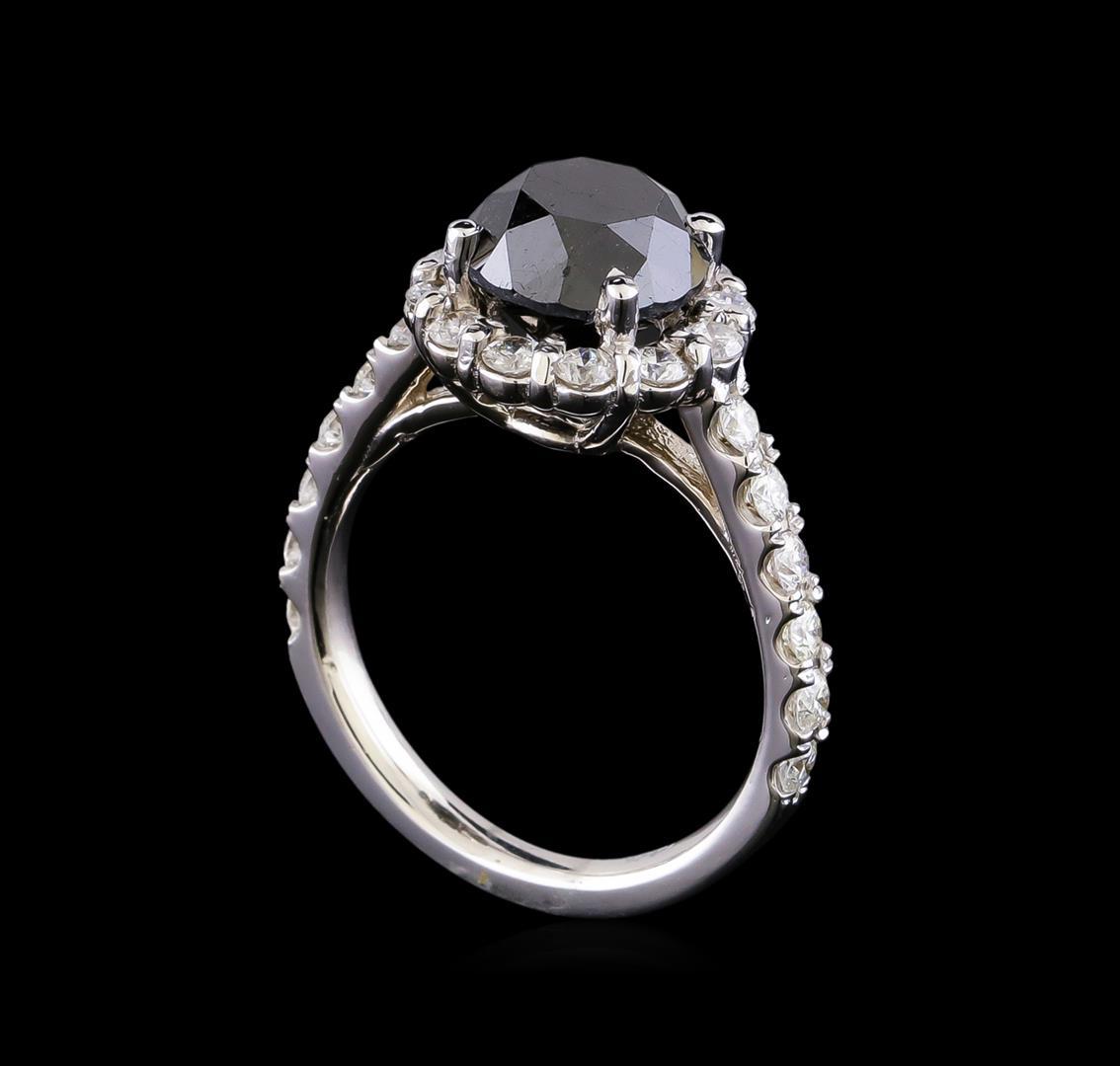 4.78 ctw Black Diamond Ring - 14KT White Gold