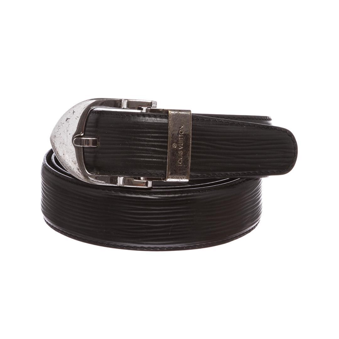 Louis Vuitton Black Epi Leather Classique Belt