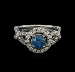 1.23 ctw Fancy Blue Diamond Ring - 14KT White Gold